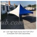 Party Tents Direct 20' x 20' Outdoor Wedding Canopy Event Tent Top ONLY, Clear   